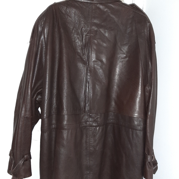 Creations De Cuir Andre Leather Driving Jacket w/Shearling Collar - Picture 3 of 9